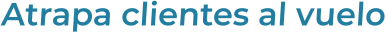 Atrapa clientes al vuelo