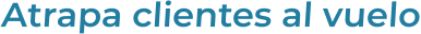 Atrapa clientes al vuelo